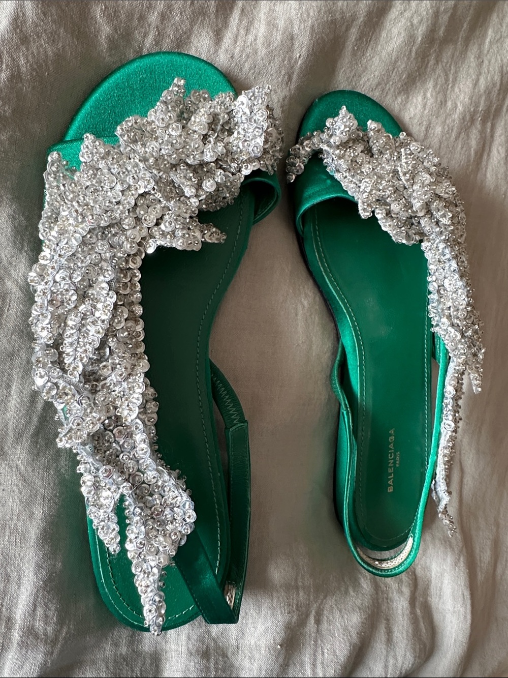 Beautiful Balenciaga Sequin-Embellished Sandals - Picture 5 of 5